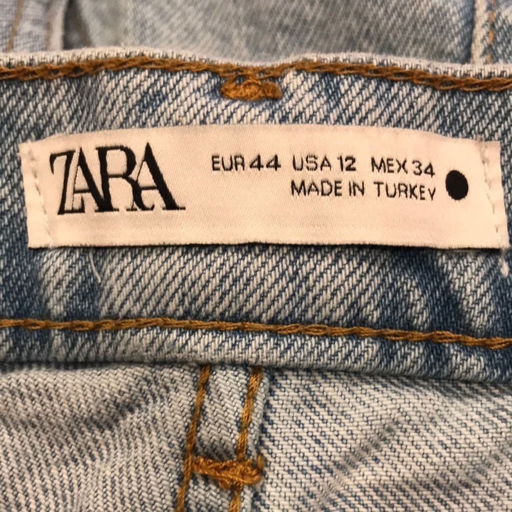 Zara The 90's Full Length High Rise Wide Leg Unfinished Hem Women Jeans NWOT - Picture 9 of 16